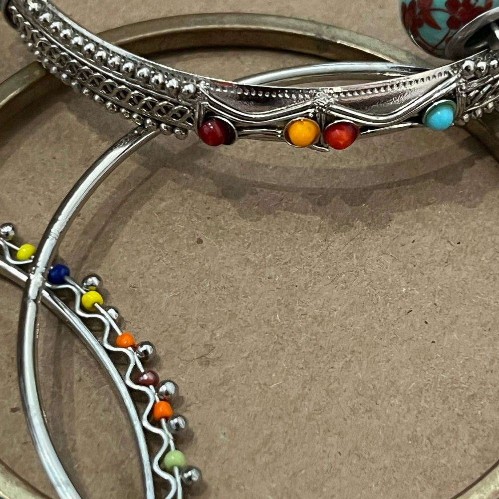 Colorful Bangle Set 10 Bangles , Native American … - image 4